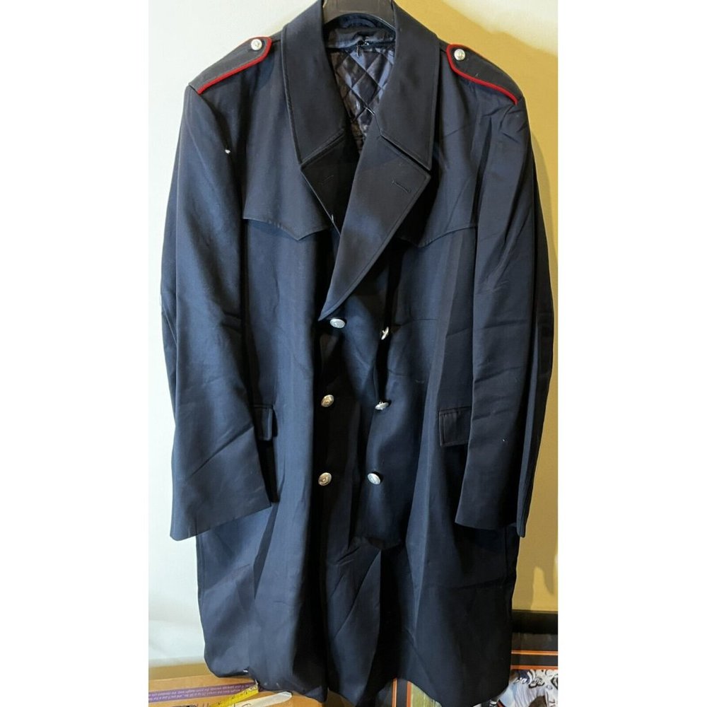 Italian Carabinieri Men's dress coat double breasted uniform dark blue Large
